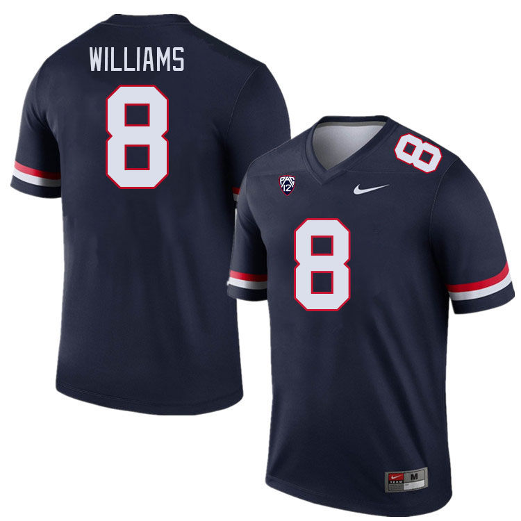 Men #8 DJ Williams Arizona Wildcats College Football Jerseys Stitched-Navy